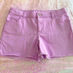 Wonder Nation Shorts Girl’s 16 XL Raw Hem Purple LKNEW
